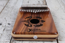 Load image into Gallery viewer, Luna Honu Koa 17 Key Kalimba Key of C with Case and Tuning Hammer LPK HONU 17C