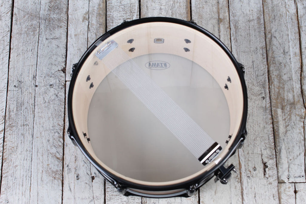 Tama Woodworks Poplar Snare Drum 14 x 6.5 Natural Zebrawood Wrap WP1465BKNZW