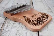 Load image into Gallery viewer, Luna Lizard 17 Key Flat Base Kalimba Key of C with Gig Bag and Tuning Hammer