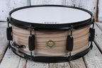 Tama Woodworks Poplar Snare Drum 14 x 5.5 Natural Zebrawood Wrap WP1455BKNZW