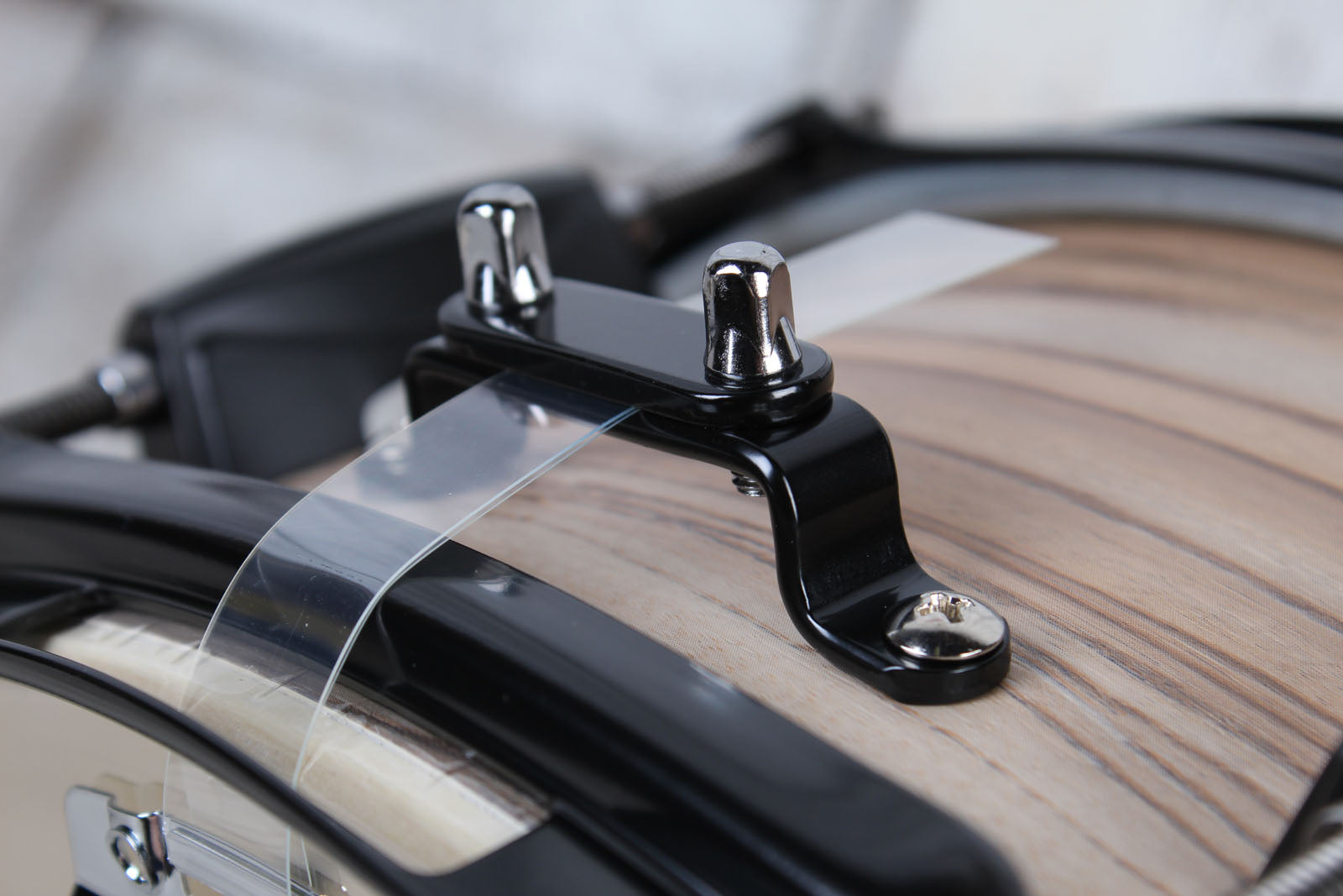 Tama Woodworks Poplar Snare Drum 14 x 5.5 Natural Zebrawood Wrap WP1455BKNZW