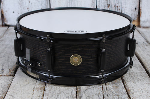 Tama Woodworks Poplar Snare Drum 14 x 5.5 Black Oak Wrap WP1455BKBOW