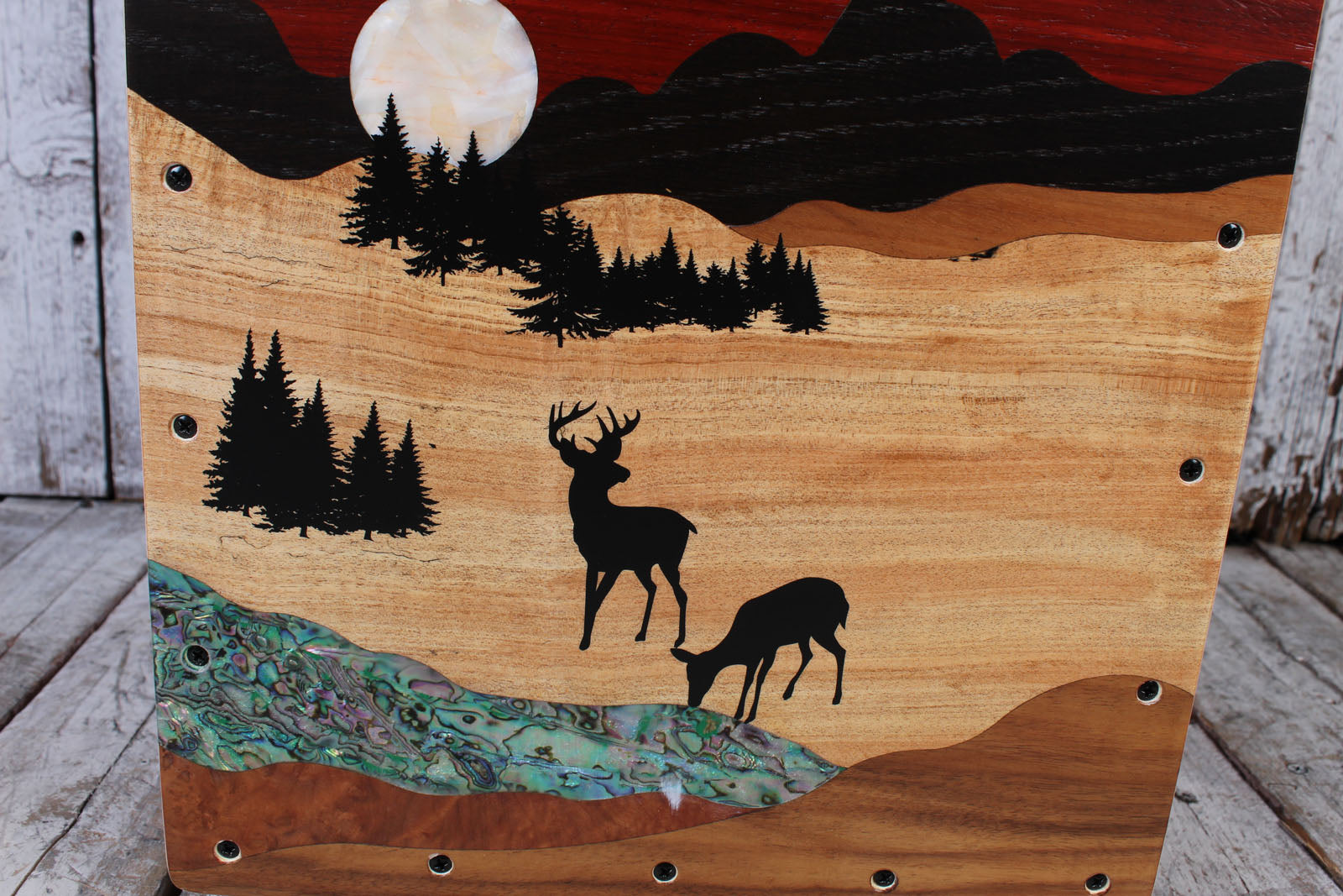Luna Vista Deer Cajon with On/Off Switchable Snare LPC VISTA DEER with Bag