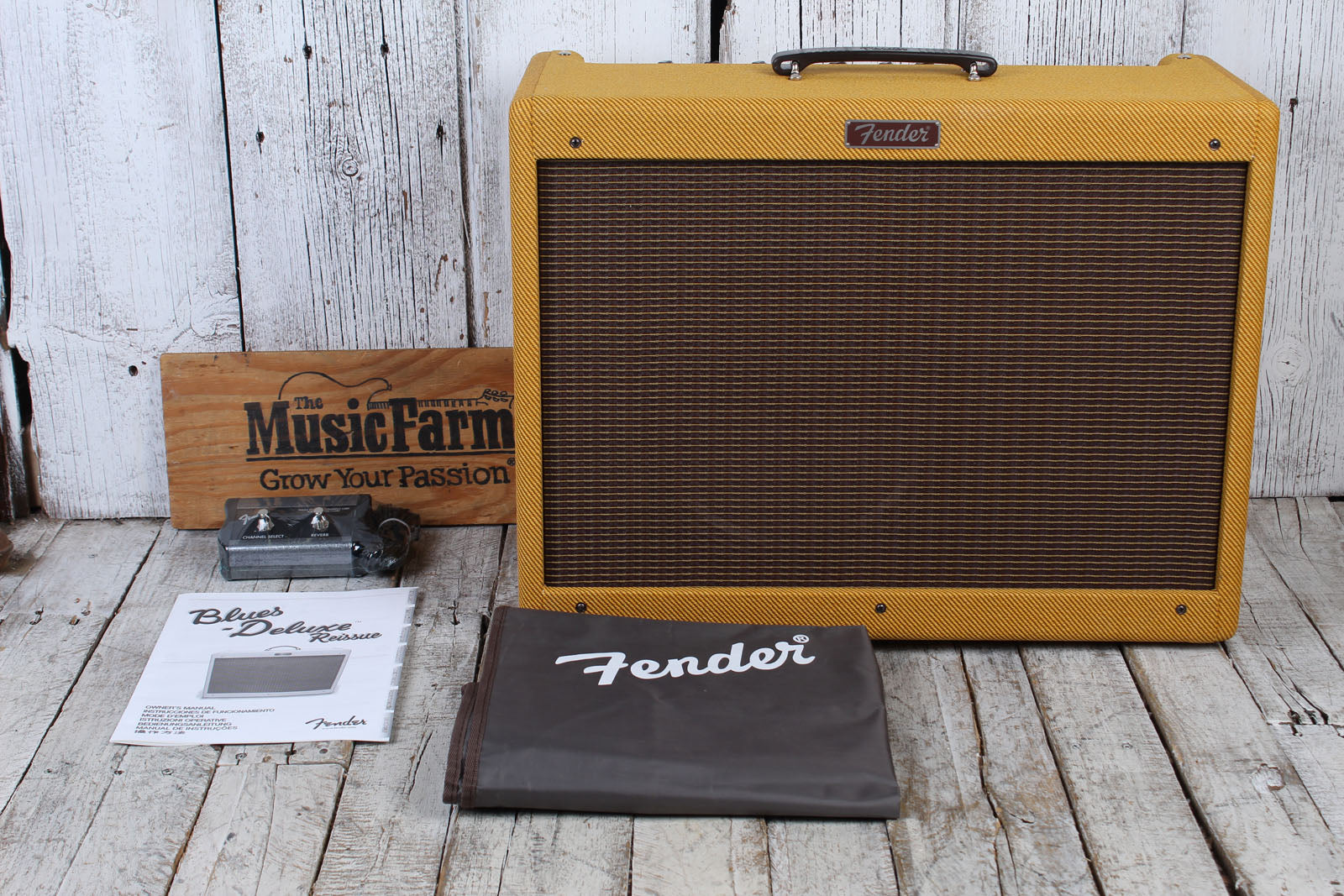 Fender Blues Deluxe Reissue Electric Guitar Amplifier Tweed w Footswtich & Cover Secondary image
