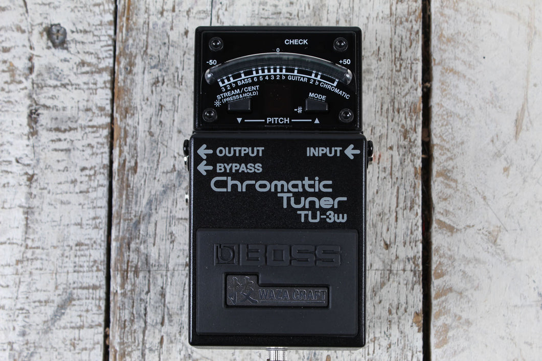 Boss TU-3W Waza Craft Chromatic Tuner Guitar and Bass Effects Tuner Pedal