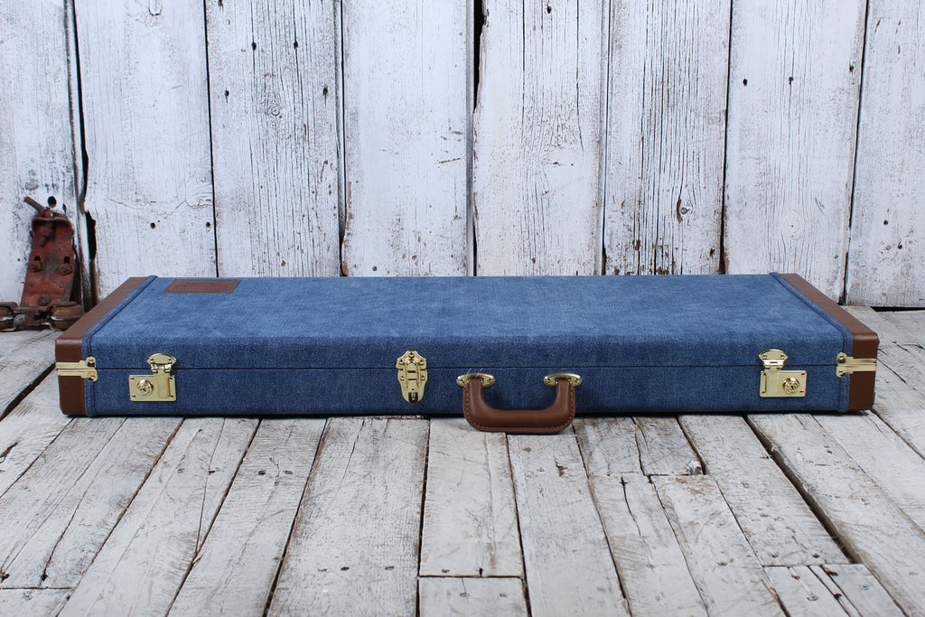 Fender X Wrangler Denim Hardshell Electric Guitar Case for Stratocaster and Telecaster Indigo Denim