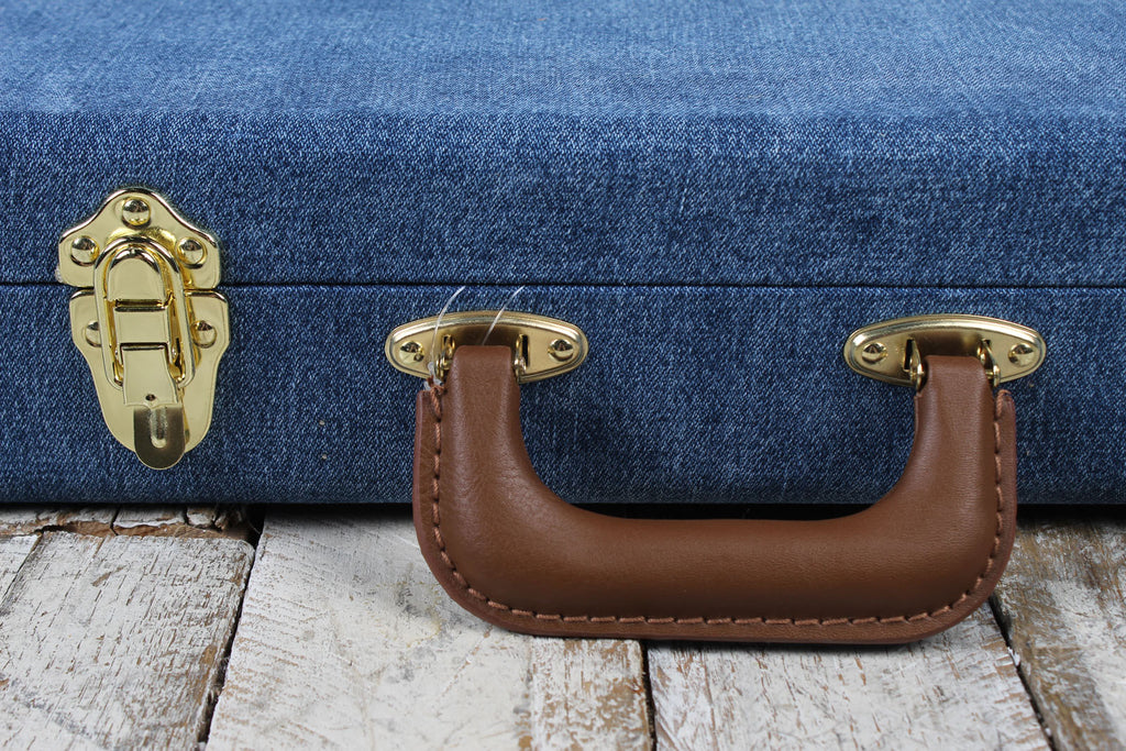 Fender X Wrangler Denim Hardshell Electric Guitar Case for Stratocaster and Telecaster Indigo Denim