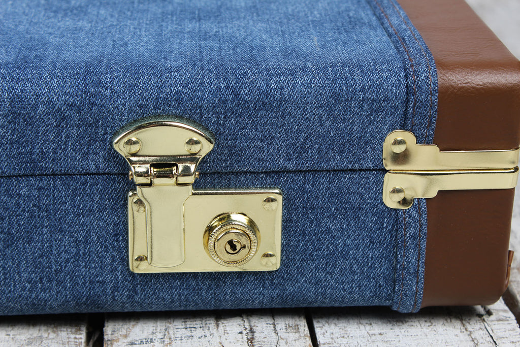 Fender X Wrangler Denim Hardshell Electric Guitar Case for Stratocaster and Telecaster Indigo Denim