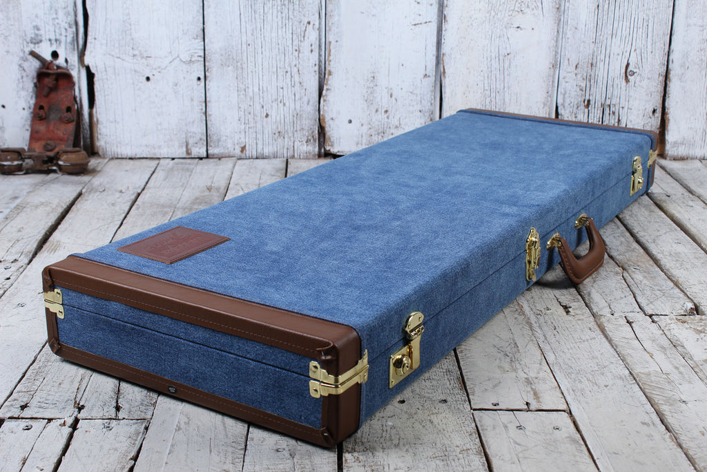 Fender X Wrangler Denim Hardshell Electric Guitar Case for Stratocaster and Telecaster Indigo Denim
