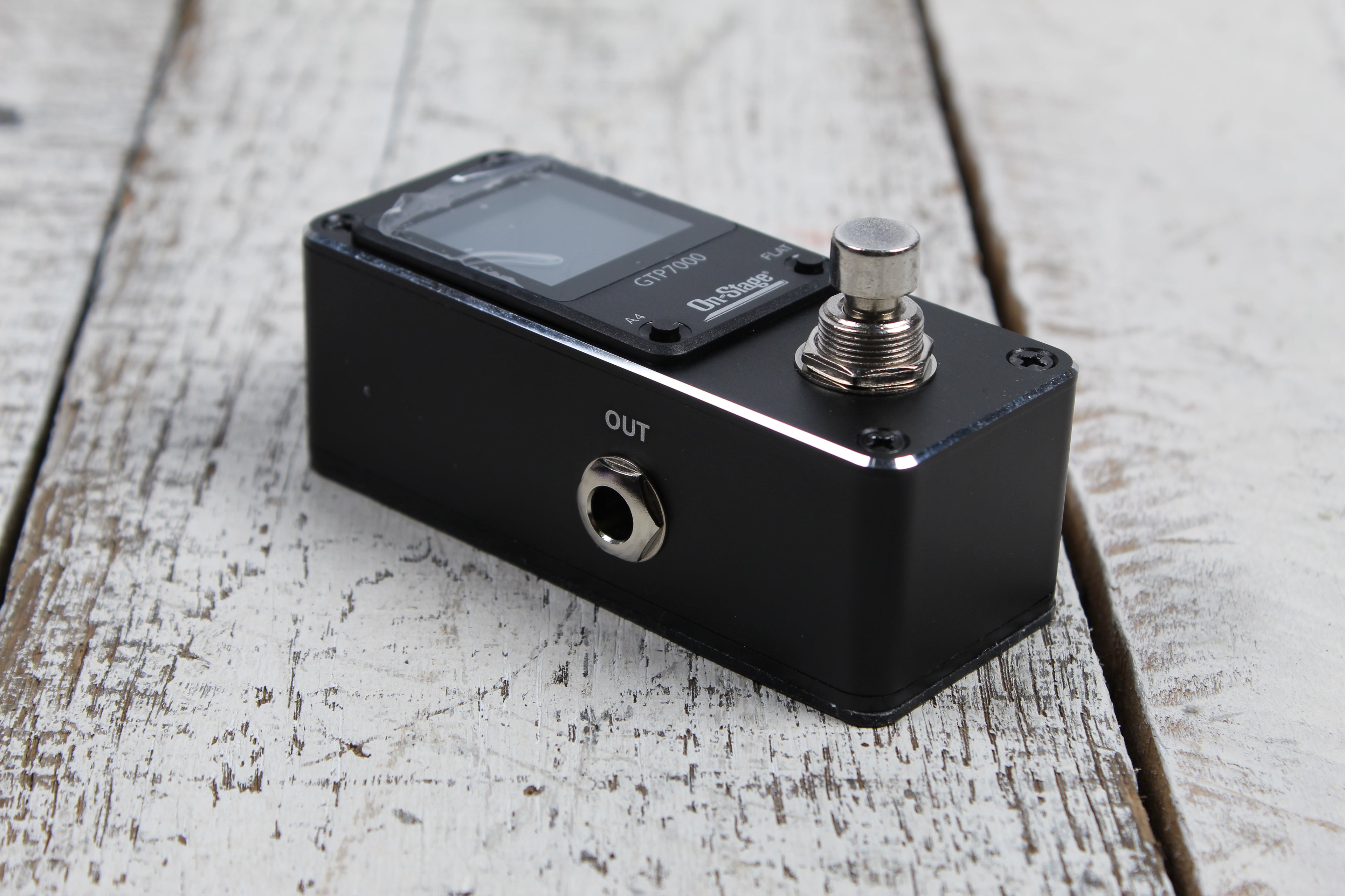 On Stage GTP7000 Mini Guitar Pedal Tuner for Pedal Board w True Bypass Circuitry