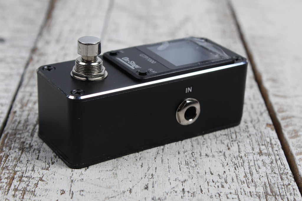 On Stage GTP7000 Mini Guitar Pedal Tuner for Pedal Board w True Bypass Circuitry