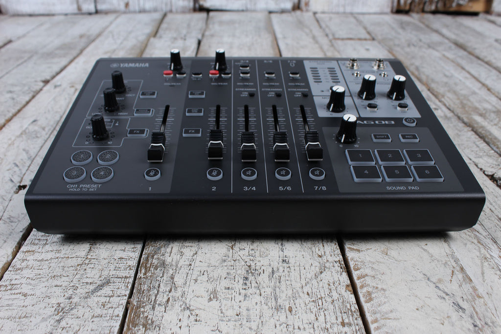 Yamaha AG08 8 Channel Mixer with USB Audio Interface Streaming and Webcasting