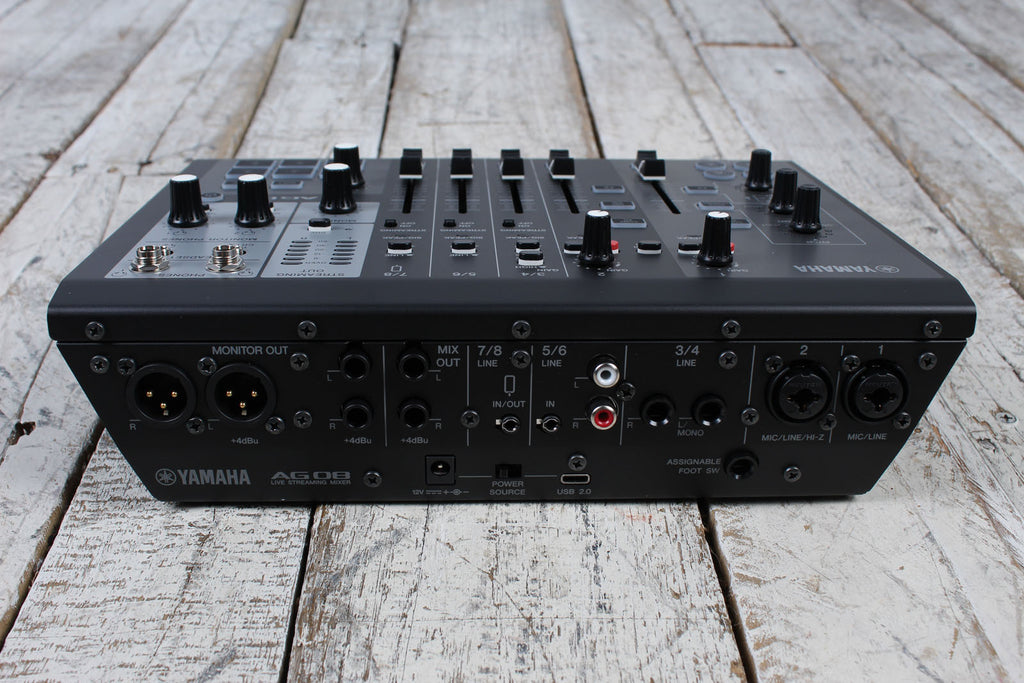 Yamaha AG08 8 Channel Mixer with USB Audio Interface Streaming and Webcasting