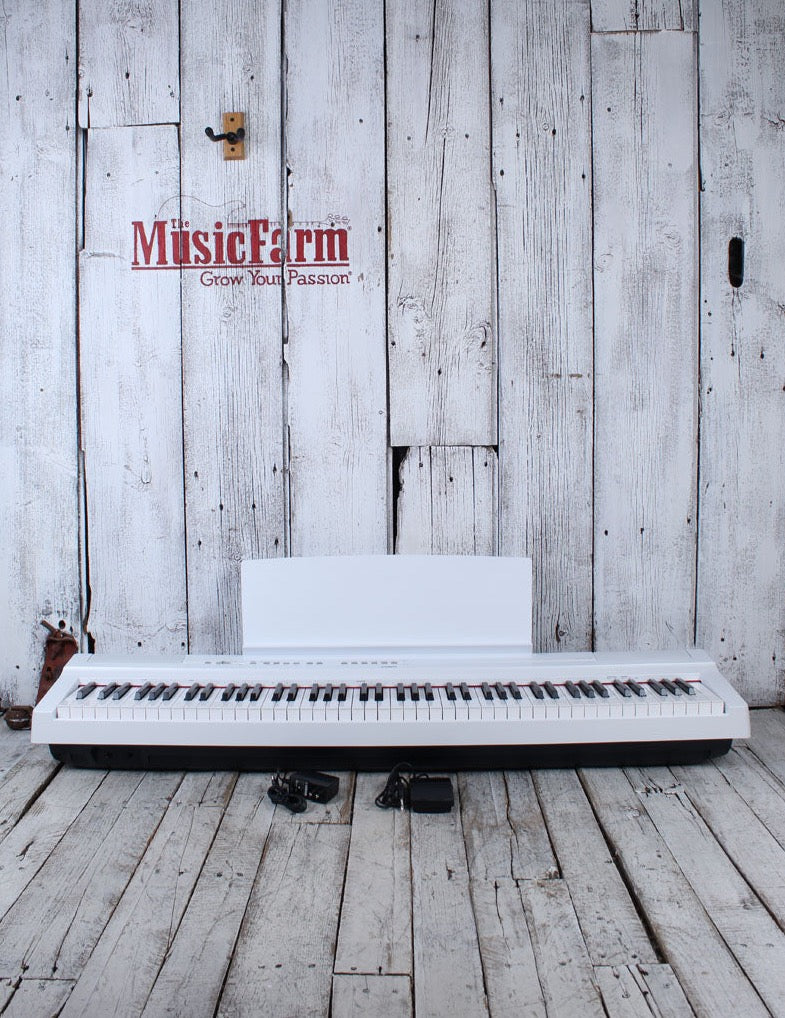 Yamaha P125A White 88 Key Graded Hammer Digital Piano with Power Supply & Pedal