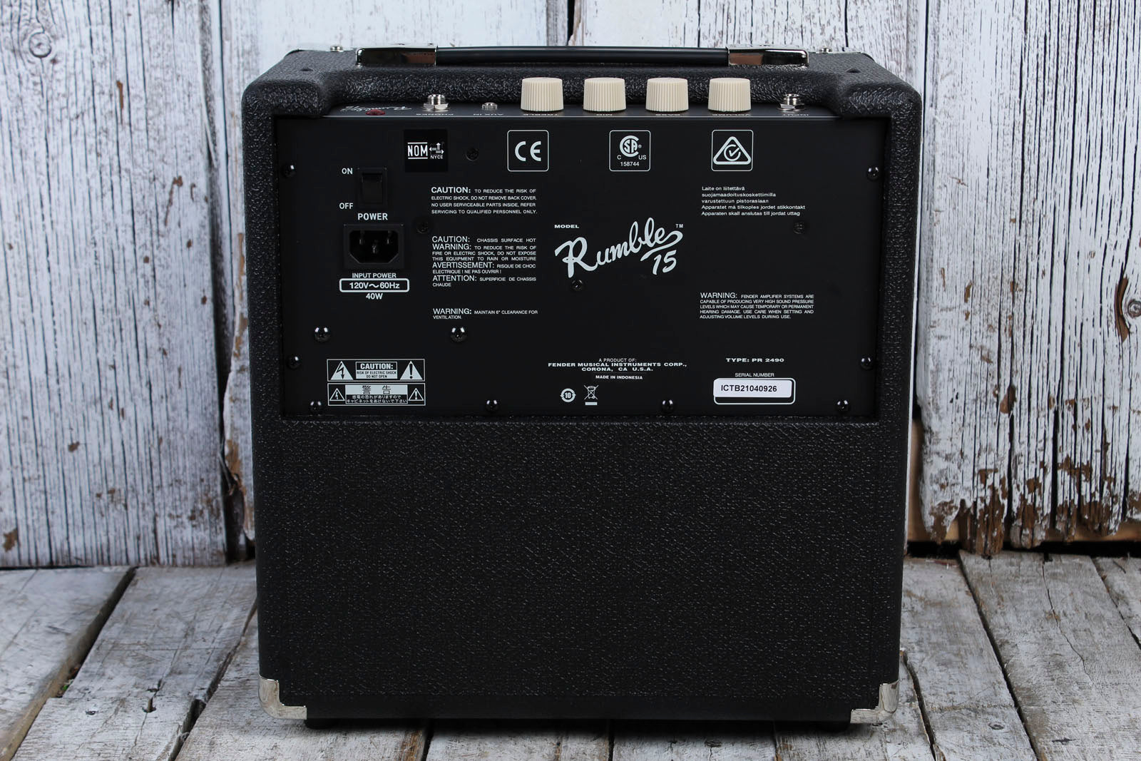 Fender Rumble 15 Electric Bass Guitar Amplifier 15 Watt 1 x 8 Combo Bass Amp