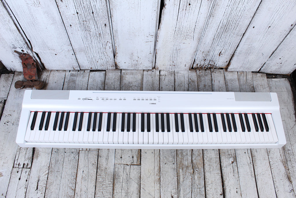 Yamaha P125A White 88 Key Graded Hammer Digital Piano with Power Supply & Pedal