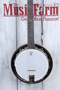 Deering Goodtime Six-R 6 String Banjo with Resonator Midnight Maple Fretboard