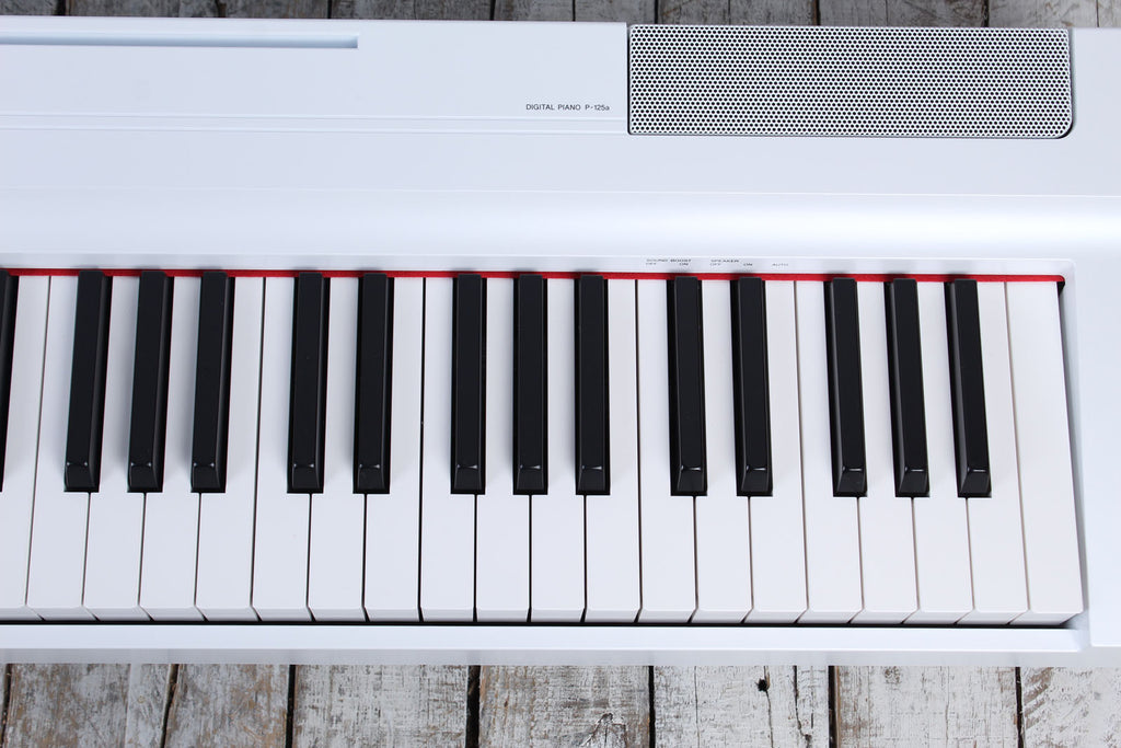 Yamaha P125A White 88 Key Graded Hammer Digital Piano with Power Supply & Pedal