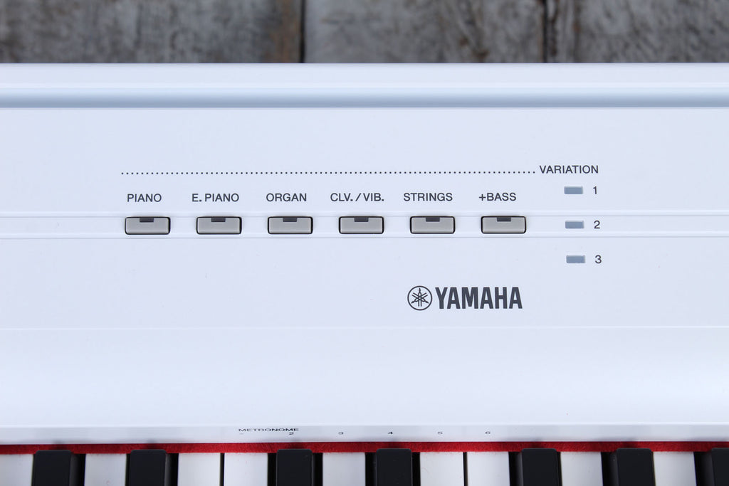Yamaha P125A White 88 Key Graded Hammer Digital Piano with Power Supply & Pedal