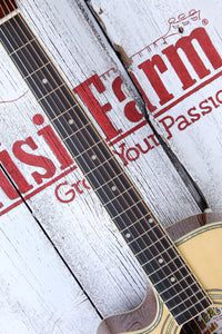 Oscar Schmidt OG10CE Left Handed Concert Acoustic Electric Guitar Natural