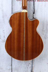 Oscar Schmidt OG10CE Left Handed Concert Acoustic Electric Guitar Natural