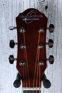 Oscar Schmidt OG2CE Left Handed Dreadnought Acoustic Electric Guitar Natural