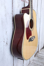 Load image into Gallery viewer, Oscar Schmidt OG2CE Left Handed Dreadnought Acoustic Electric Guitar Natural