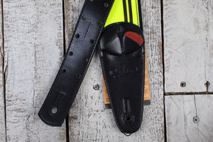 Right On Mojo Race Guitar Strap - Neon Yellow