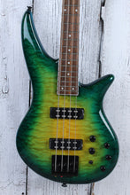 Load image into Gallery viewer, Jackson X Series Spectra Bass SBXQ IV 4 String Electric Bass Guitar Amber Blue OPEN BOX DEMO