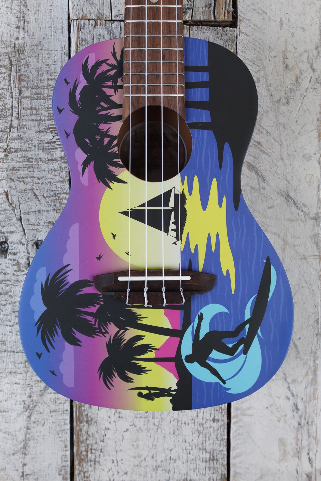 Luna Uke Kauwela Summer Concert Ukulele Custom Kauwela Summer Graphic w Gig Bag Main image