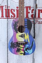 Luna Uke Kauwela Summer Concert Ukulele Custom Kauwela Summer Graphic w Gig Bag