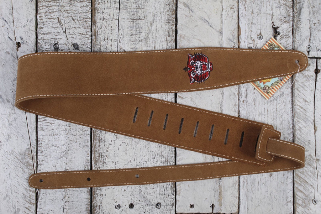 Henry Heller Suede Embroidered Strap - Tiger Design