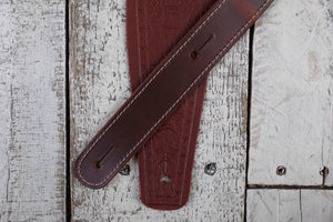 PERRI Leather Strap Exotic Tooled - Brown