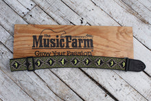 Load image into Gallery viewer, PRS Jacquard Hootenanny Style Guitar Strap w/ Yellow &amp; Black Birds
