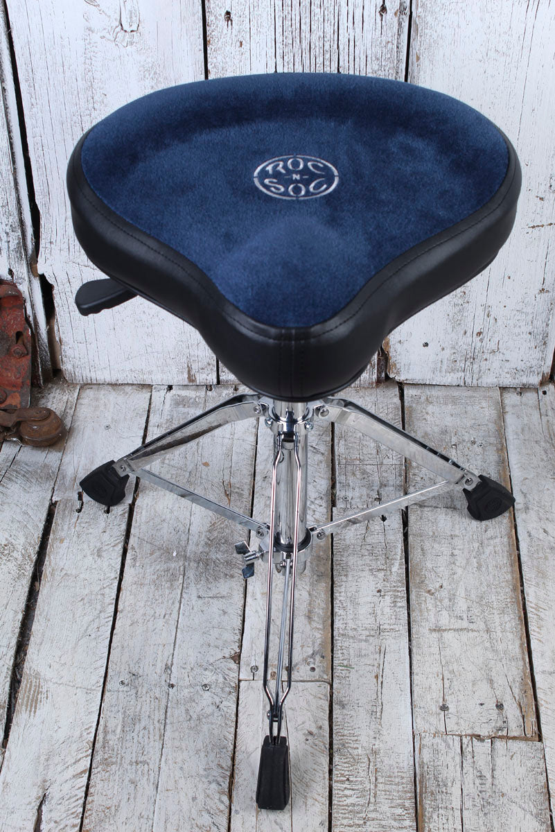 Roc N Soc NR H-B Nitro Throne Adjustable Hydraulic Hugger Seat Drum Throne Blue