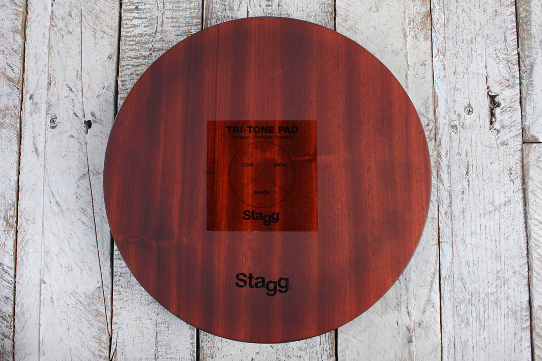 Stagg CAJ-TRIPAD Tri-Tone Pad Hand Percussion with Travel Bag
