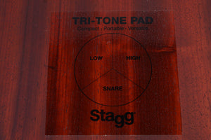 Stagg CAJ-TRIPAD Tri-Tone Pad Hand Percussion with Travel Bag