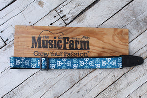 Levys 2" Dye-Sublimation "Guitar 4 Vets" Strap - Blue and White