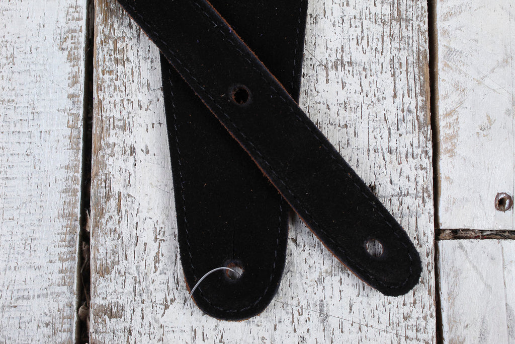 Henry Heller 2.5 Inch Suede with Leather X's Strap Black & Brown