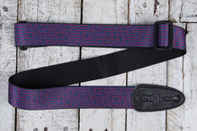 Load image into Gallery viewer, Levy’s Signature &quot;L&quot; Icon Guitar Strap -  Blue &amp; Red