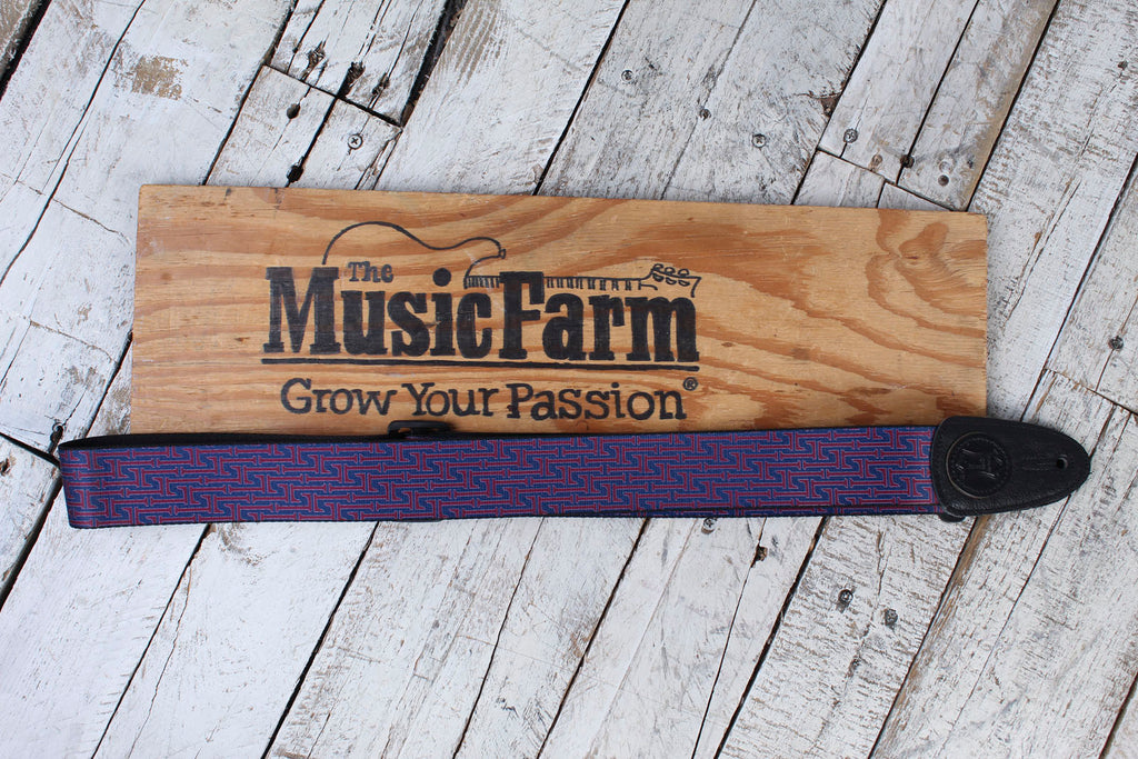 Levy’s Signature "L" Icon Guitar Strap -  Blue & Red