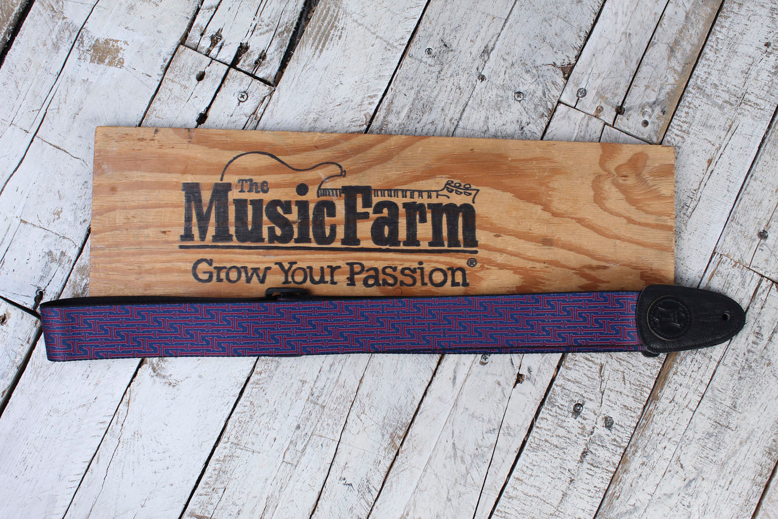 Levy’s Signature "L" Icon Guitar Strap -  Blue & Red