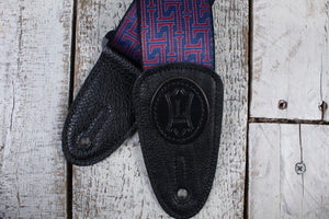 Levy’s Signature "L" Icon Guitar Strap -  Blue & Red