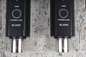 On Stage BC2000 Pair of Stereo Rechargeable Bluetooth Receivers with USB Cables