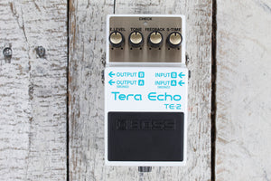 Boss TE-2 Tera Echo Reverb Pedal Electric Guitar Echo/Delay Effects Pedal