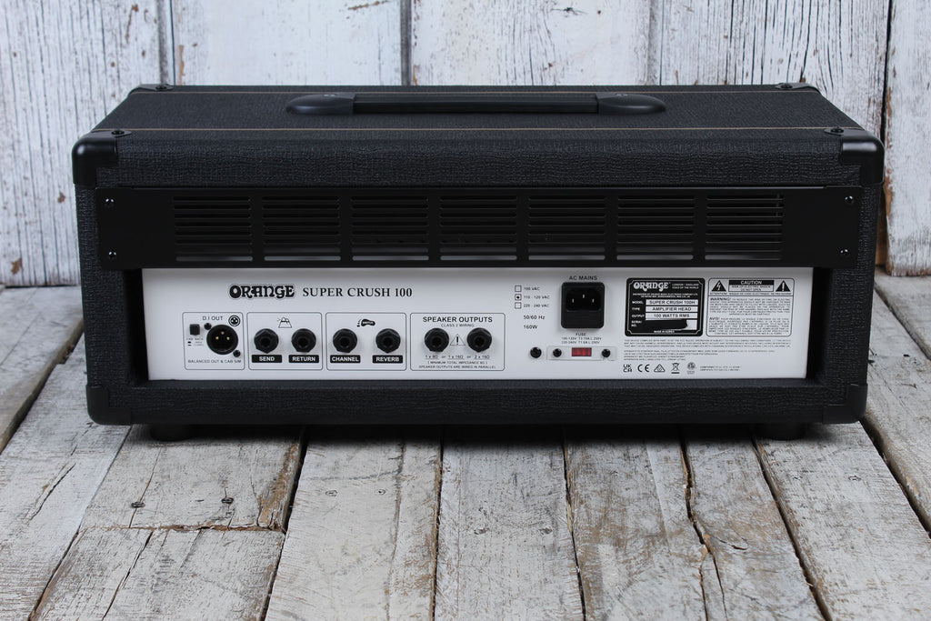 Orange Super Crush 100 Electric Guitar Amplifier Head Solid State Amp Head Black
