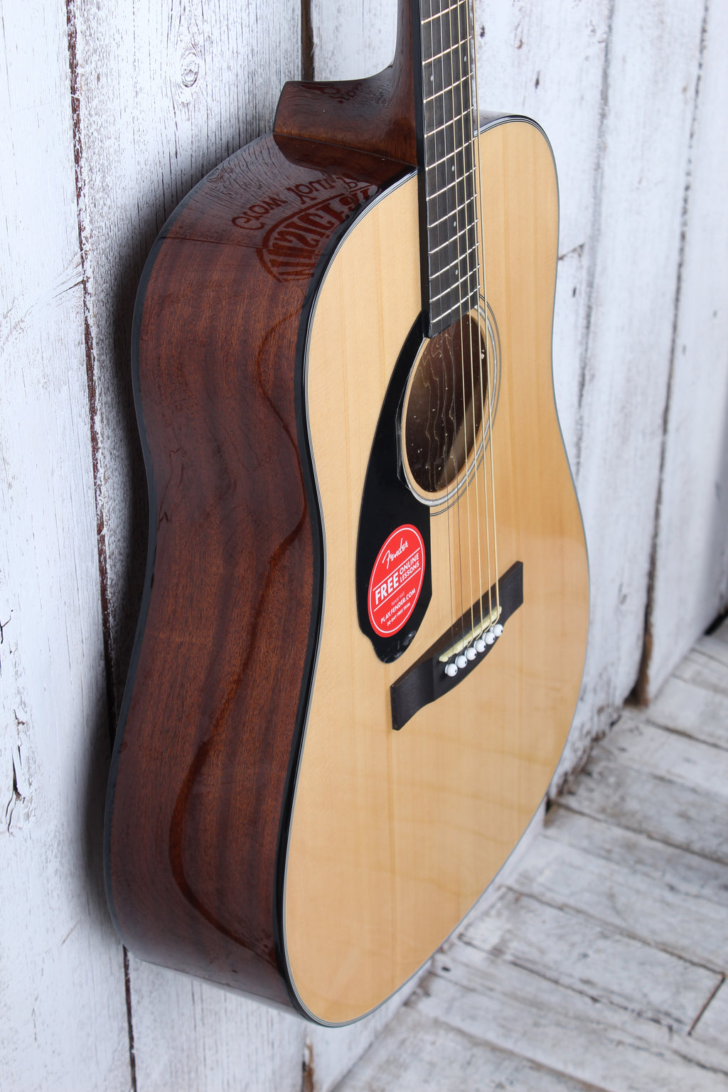 Fender CD-60S Left Hand Dreadnought Acoustic Guitar Solid Spruce Top Natural