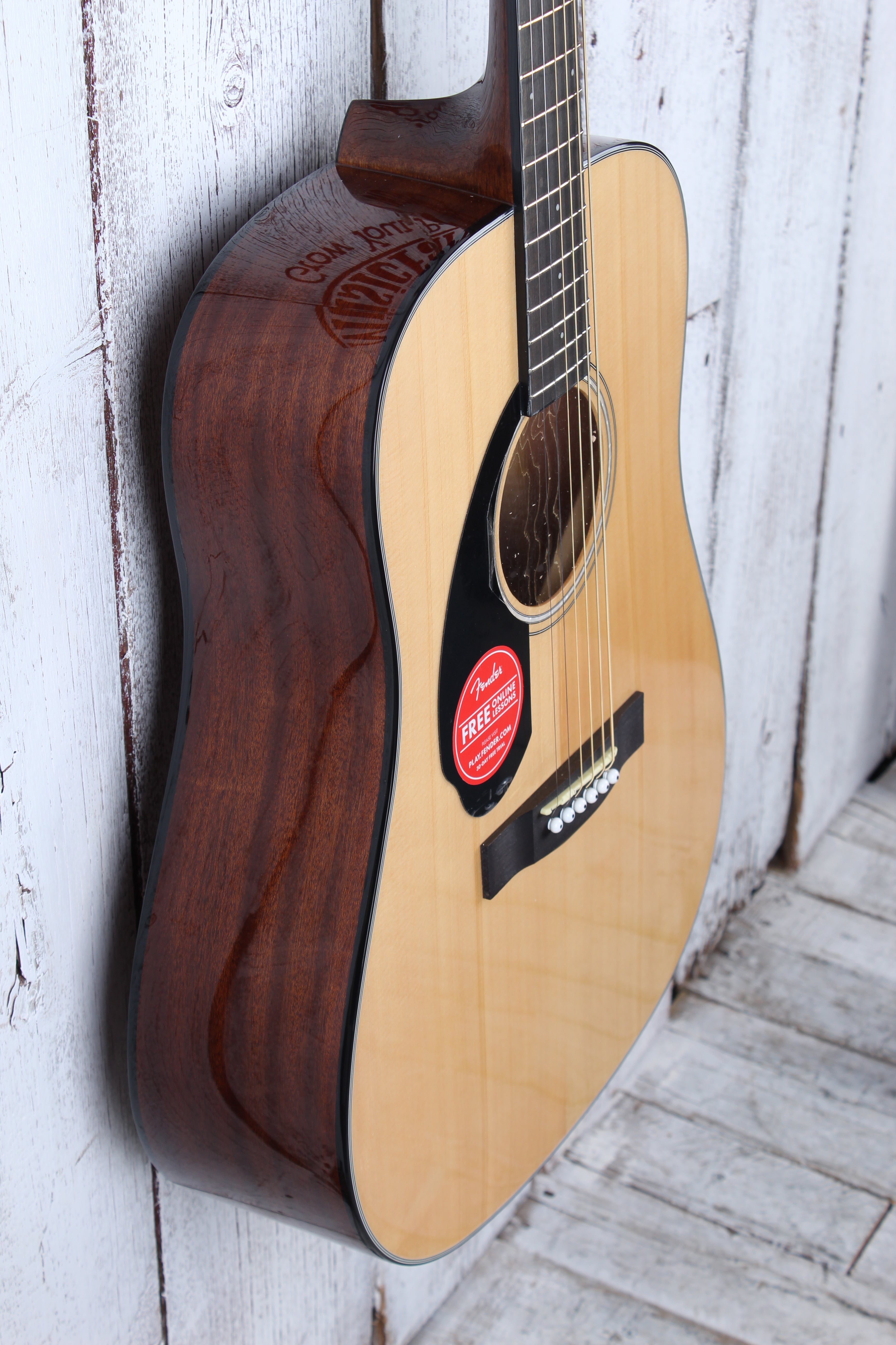 Fender CD-60S Left Hand Dreadnought Acoustic Guitar Solid Spruce Top Natural