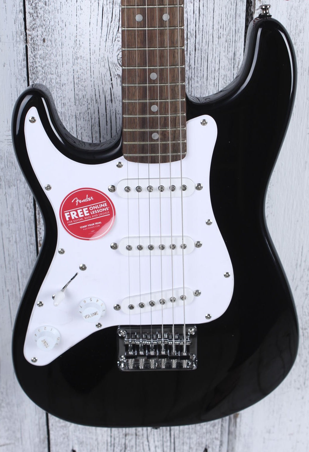 Fender® Squier Mini Stratocaster Left Handed Electric Guitar Lefty Strat Black