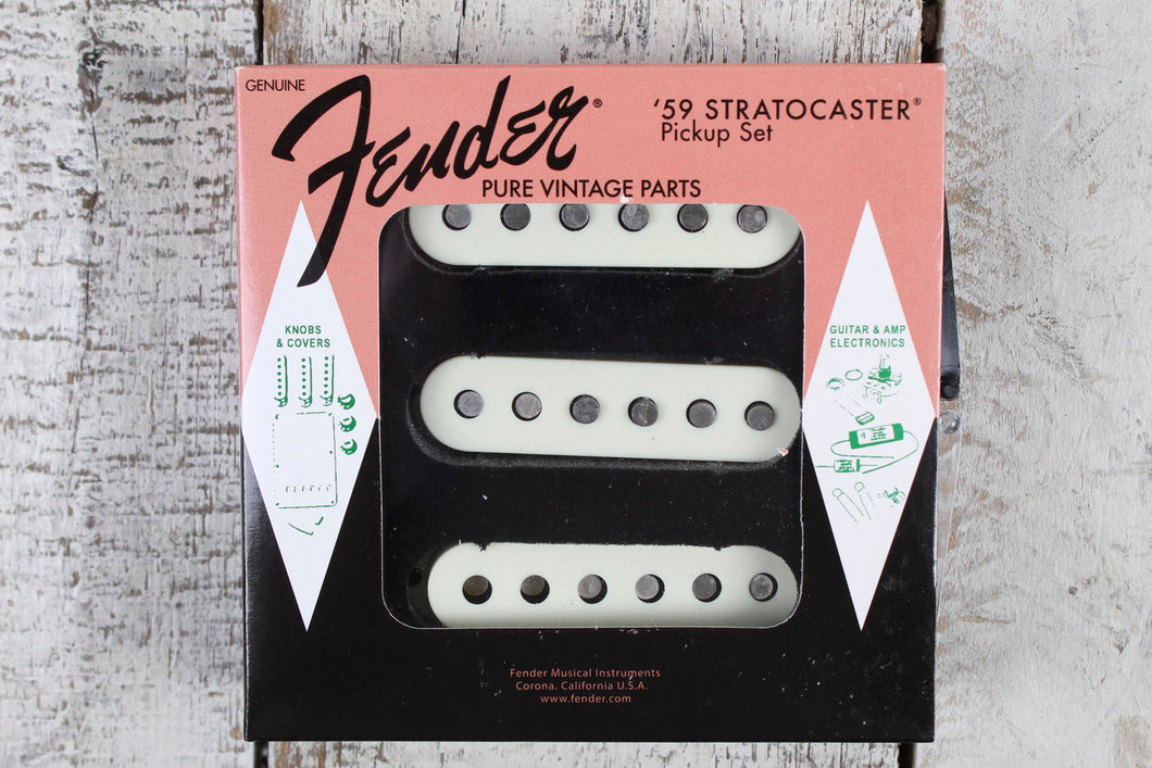 Fender® Pure Vintage '59 Strat Electric Guitar Pickup Set Vintage White